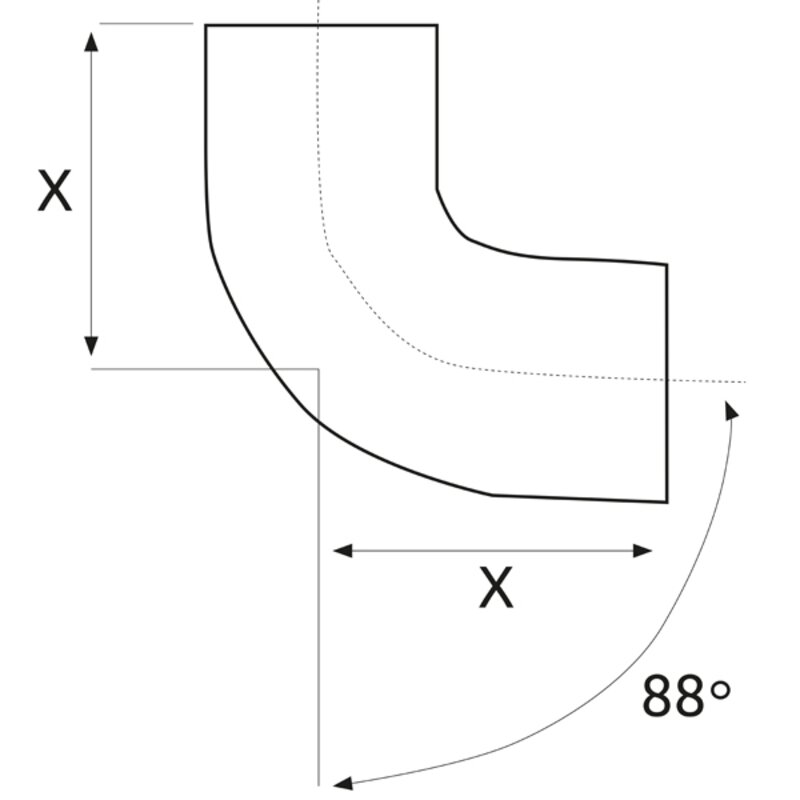 CIS 100mm x 88° Bend Cast Iron Fitting