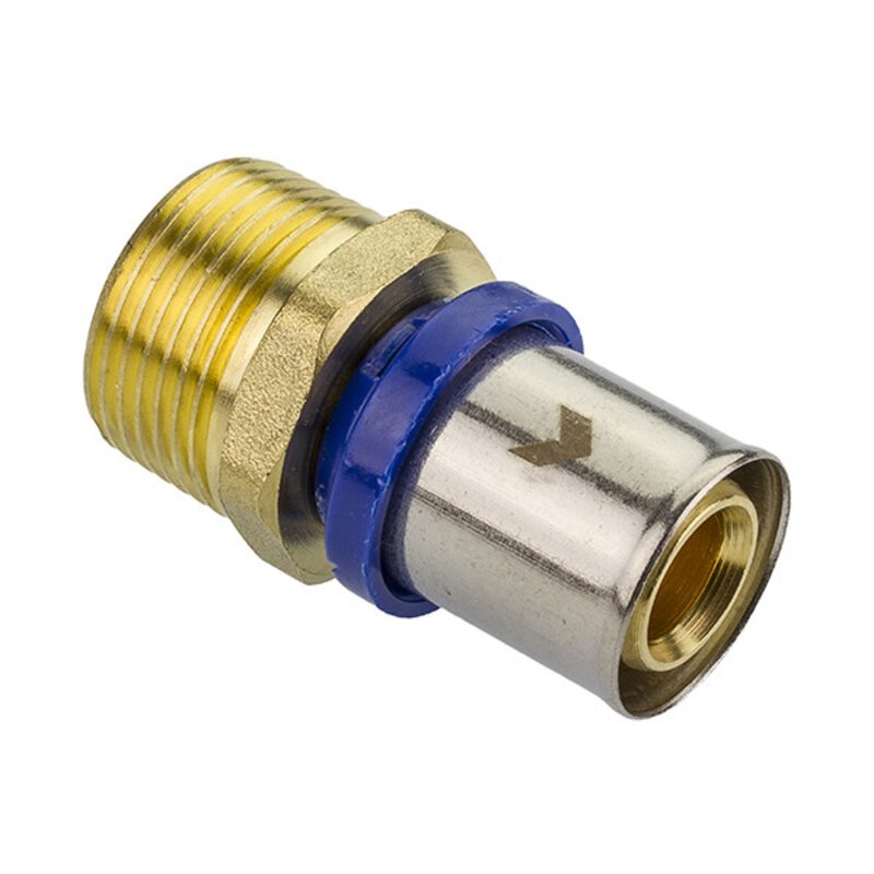 26mm x 1" Pexal Male Iron Multilayer Crimp Coupler