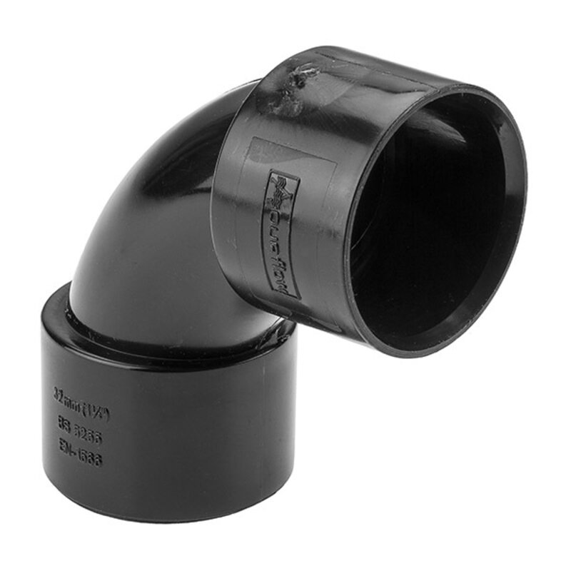 2 50mm 92 5 Swept Bend Black Solvent Waste Brymec