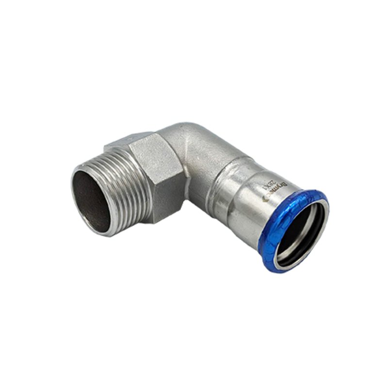 15mm x 1/2" Stainless-Press Male 90 Elbow (M-Profile)