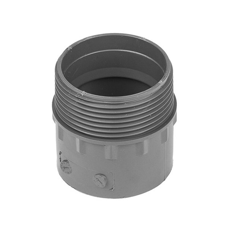 2" / 50mm x Male BSP Adaptor Grey Solvent Waste