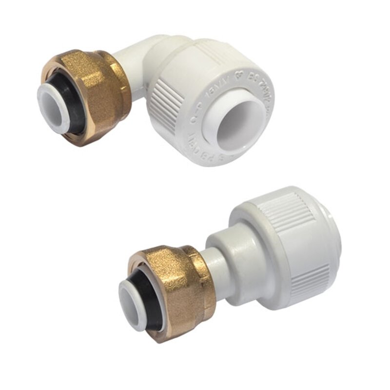 15mm x 1/2" Straight Tap Connector Polybutylene Push-Fit