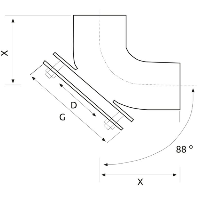 CIS 150mm 88° Access Bend