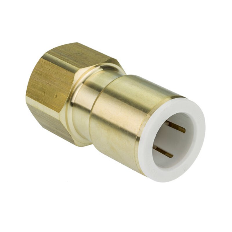 22mmx3/4" Female Iron Adaptor - Brass Polybutylene Push-Fit