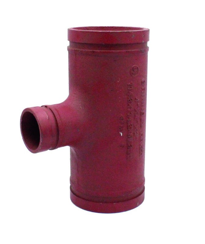 4" x 2" Grinnell 221 90° Grooved Reducing Tee