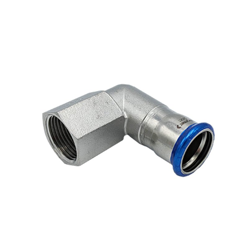 35mm x 1 1/4" Stainless-Press Female 90 Elbow (M-Profile)