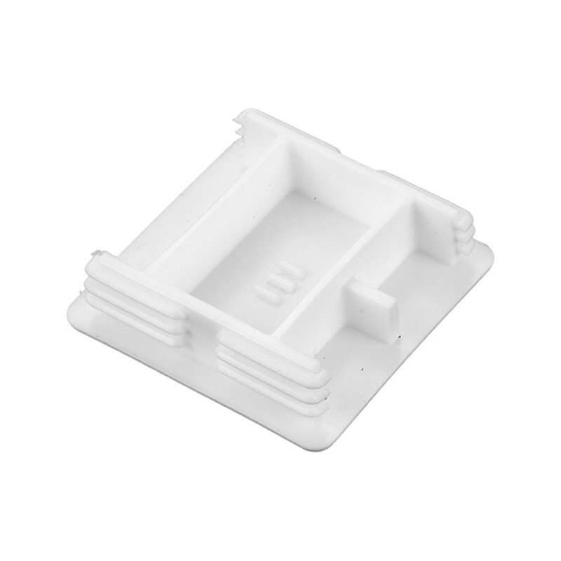 Channel End Cap - 40mm White (41x41mm)