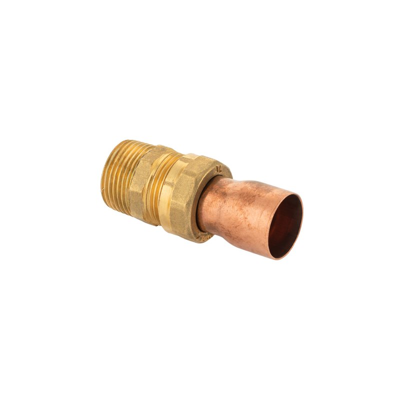 54mm x 2" End Feed Female Union - Cone Joint, Copper Tail