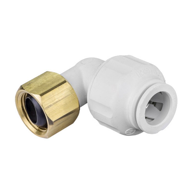 15mm x 1/2" Bent Tap Connector Polybutylene Push-Fit