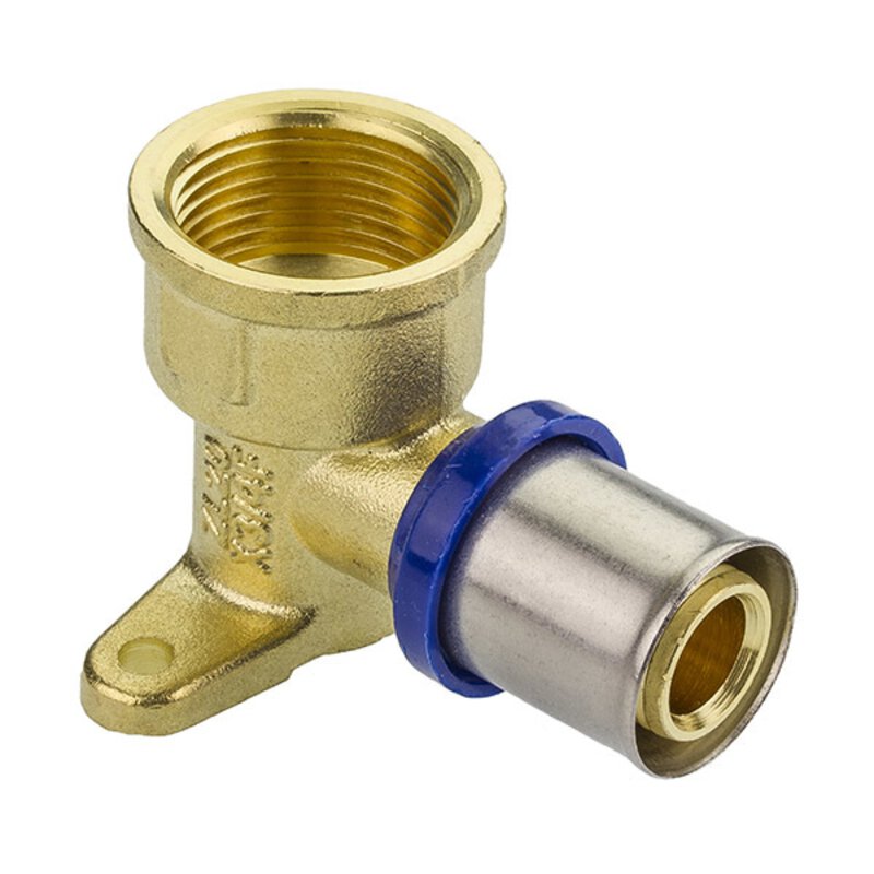 16mm x 1/2" WRAS Backplate Elbow - Multilayer Press