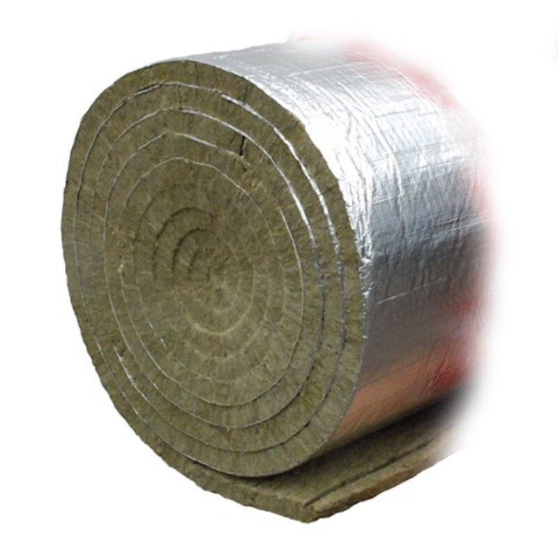 25mm x 900mm x 10m Ice Rock Wool Lagging Duct Wrap (Class A1, 40kg/m3 Density)