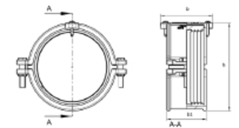 CIS 80mm Ductile Iron Coupler (req 6mm Hex Key)