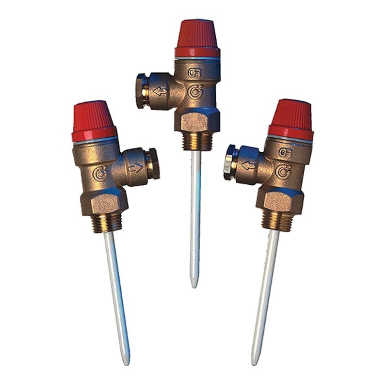 3/4" x 22mm 10 Bar Temperature /Pressure Relief Valve