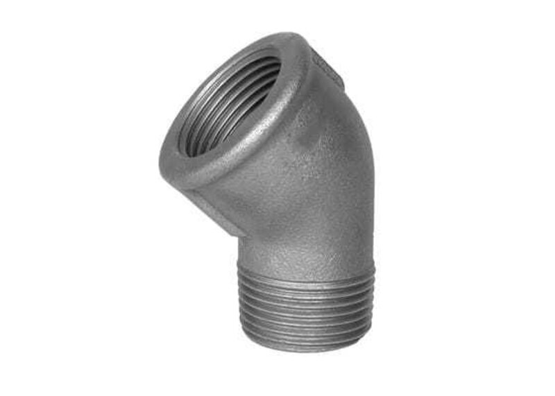 1/2" MxF 45 Elbow Black Malleable 156/121/A4-45