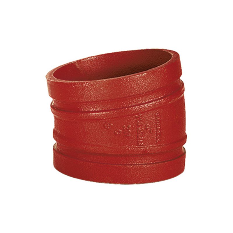 3" Grinnell 212 22.5° Bend Grooved Fitting