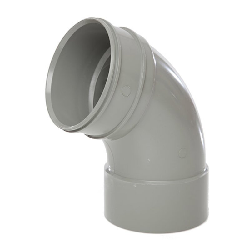 4"/110mm x 112.5° Bend Double Socket - Solvent Grey - Type 2