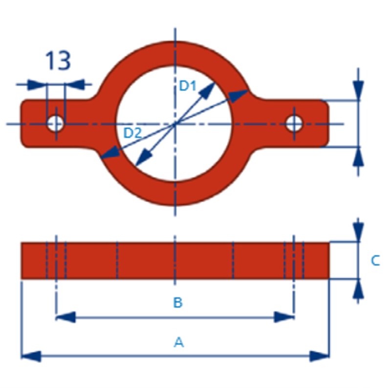 CIS 200mm Standpipe Downpipe Lugged Bearing Ring