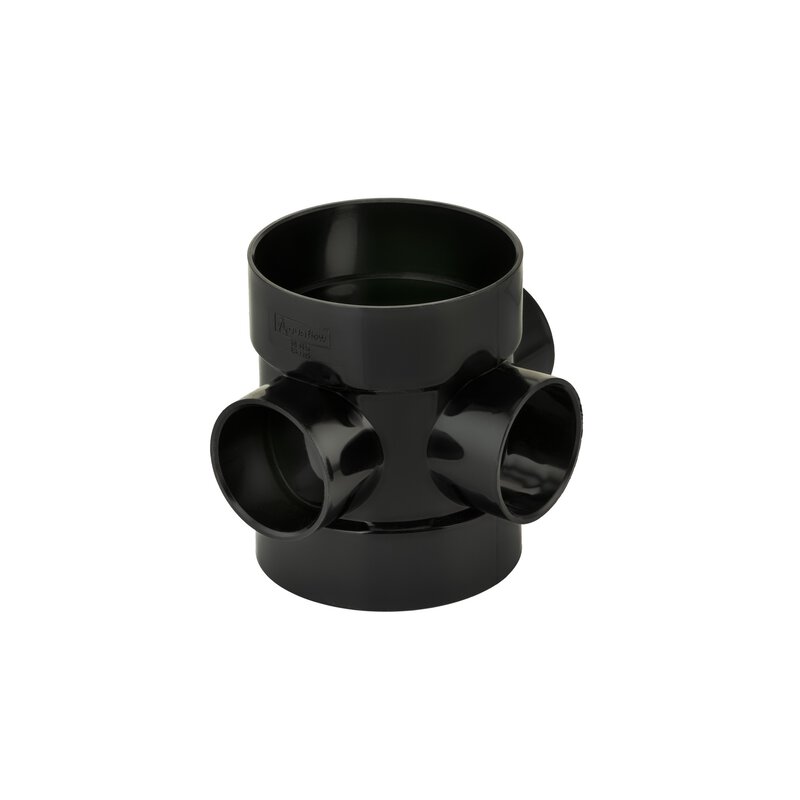 4"/110mm Short Boss Pipe 2" Outlet Double Socket Solvent Black (3 Boss)