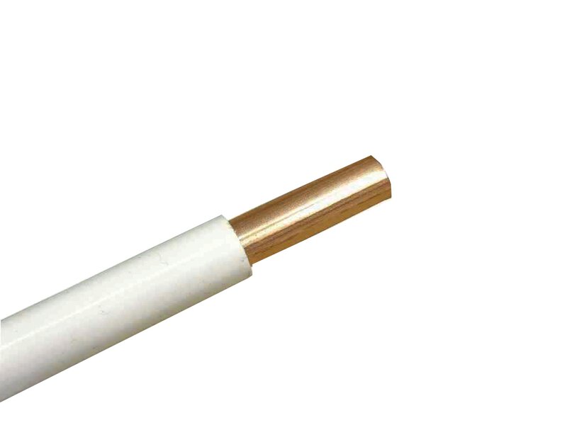 15mm PVC Covered Copper Plumbing Tube 3m - WHITE