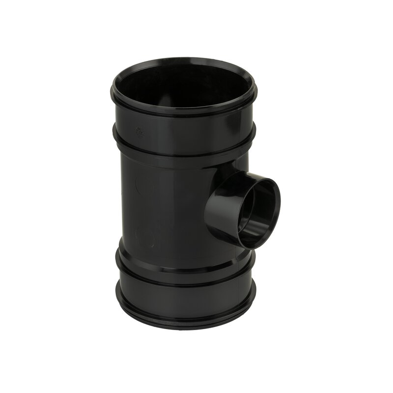 4"/110mm Boss Pipe (2" Outlet) Double Socket Solvent Black