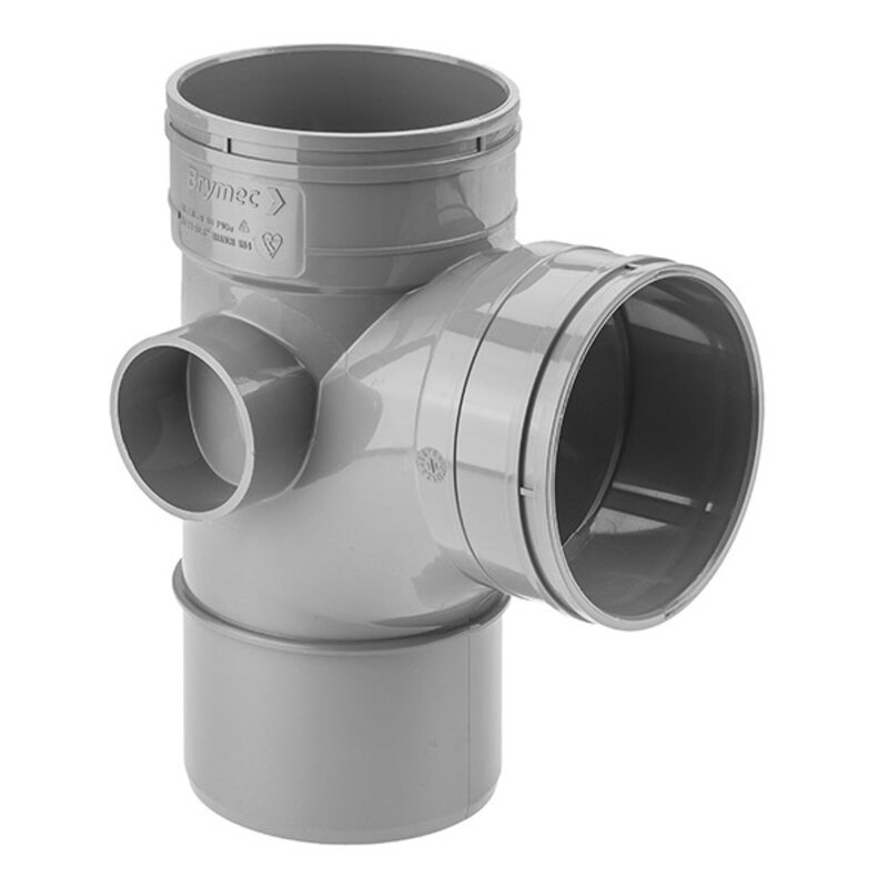 4 110mm X 112 5 Single Socket Bend Solvent Grey Polypipe Brymec