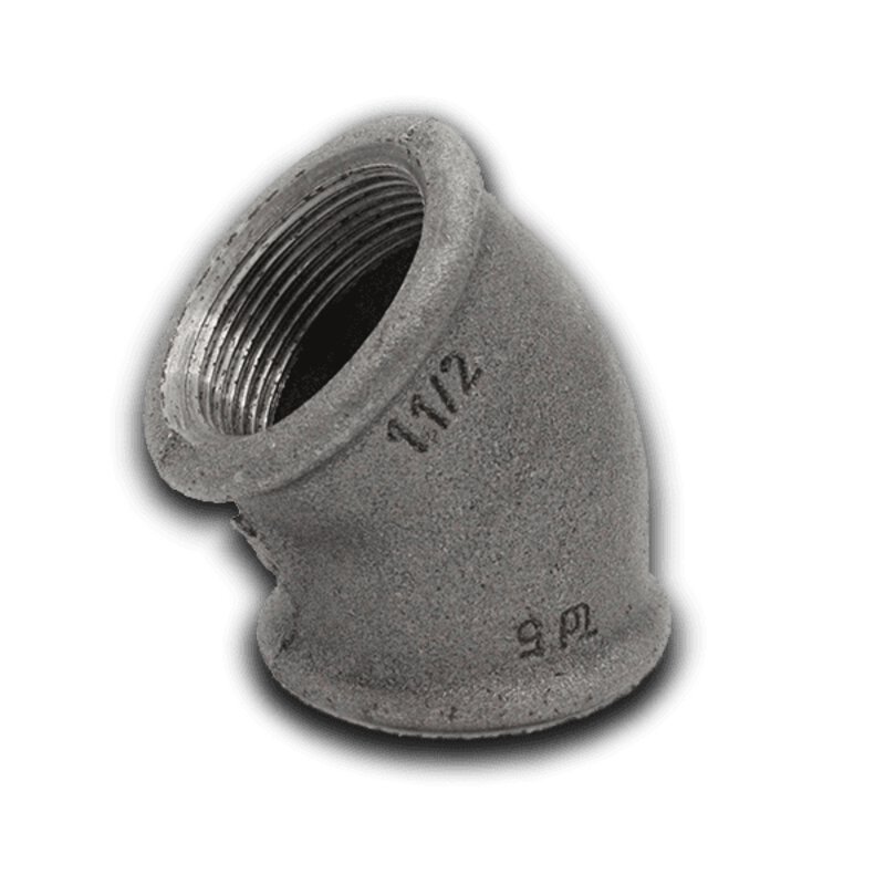 1 1/2" FxF 45 Galv Elbow Malleable 155/120/A1-45