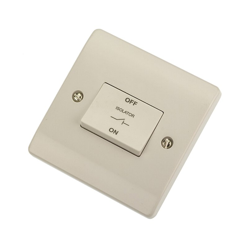 10Amp 3 Pole Fan Switch - White Plastic