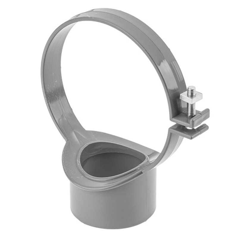 6"/160mm Strap Boss 63mm Outlet - Solvent Grey