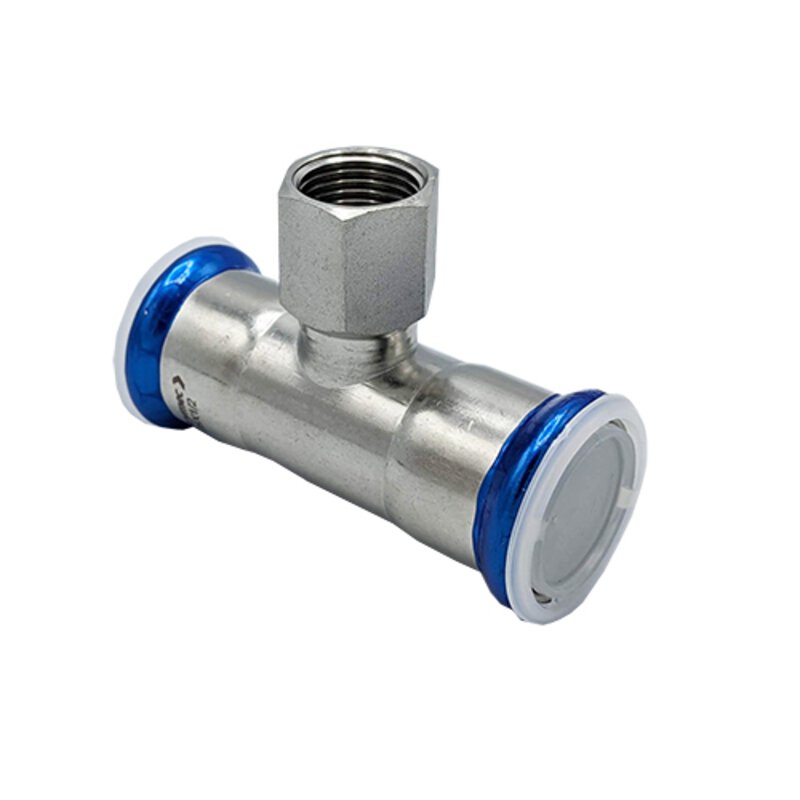 28x1"x28mm Stainless-Press Female Branch Reducing Tee