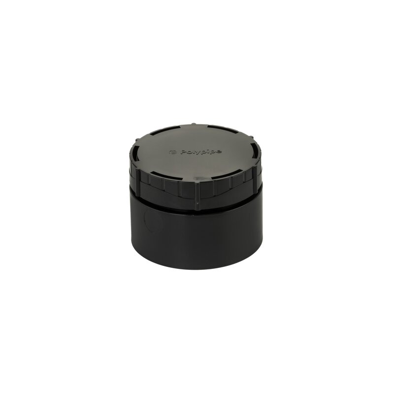 4"/110mm Access Cap - Black (Solvent Socket Tail)