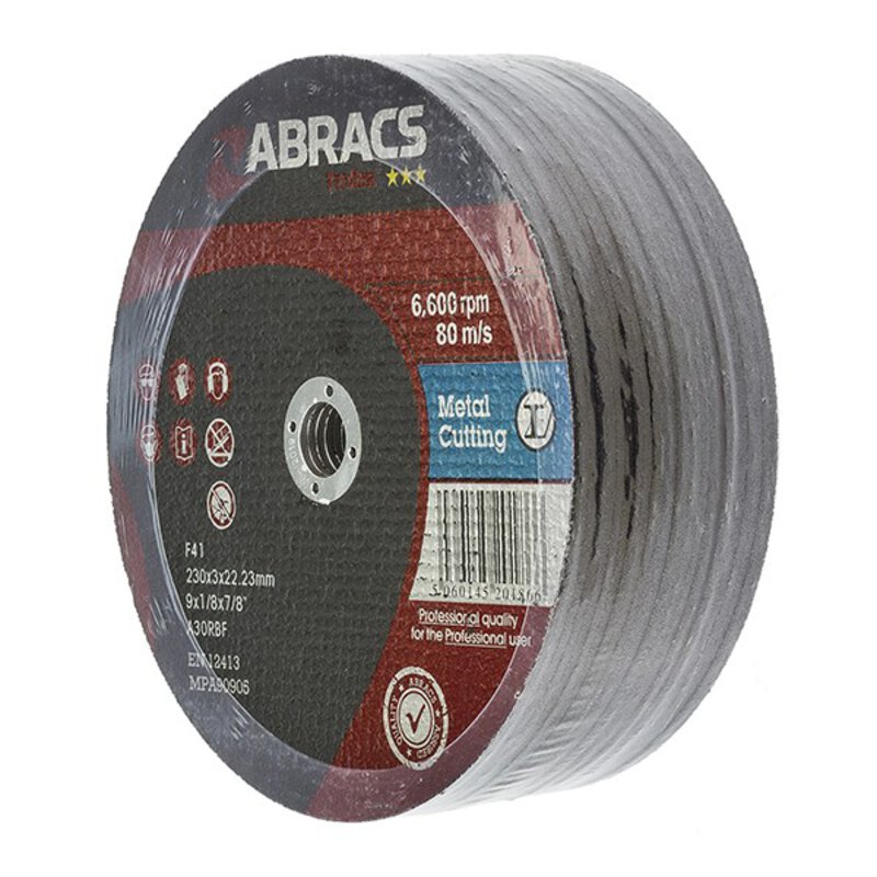 Flat Metal Cutting Disc - 9" (Ultra Thin) 230 x 1.9mm/22B