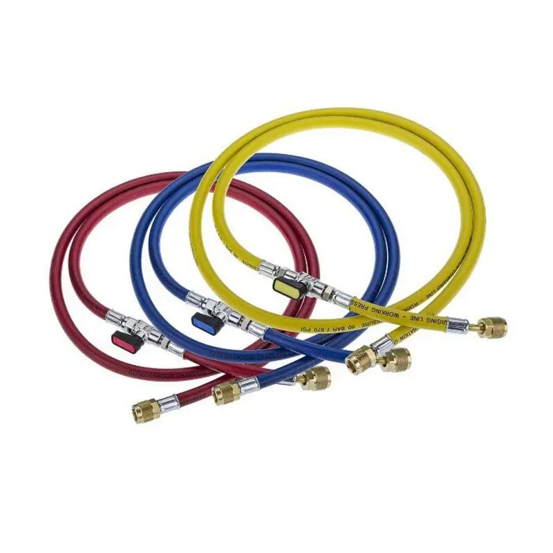 Charging Hoses 72" c/w valves R407c/R22/R134a/R404a (Set-3)