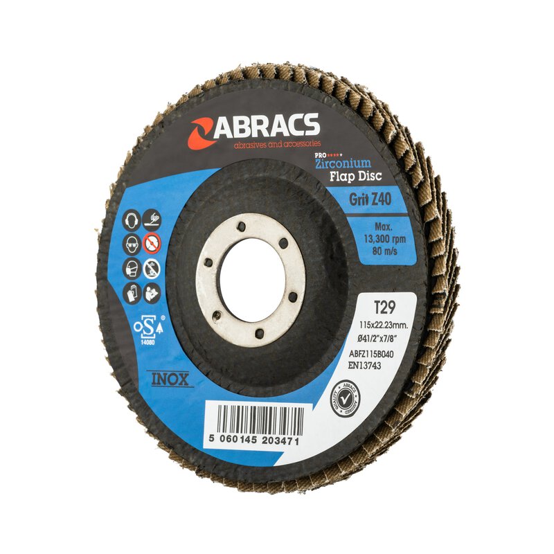 Flap Disc Grinding/Sanding Disc 40 Grit - 4 1/2"