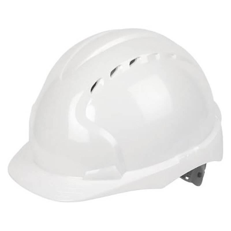 Comfort Plus Safety Helmet - White -Slip Ratchet Adjustment