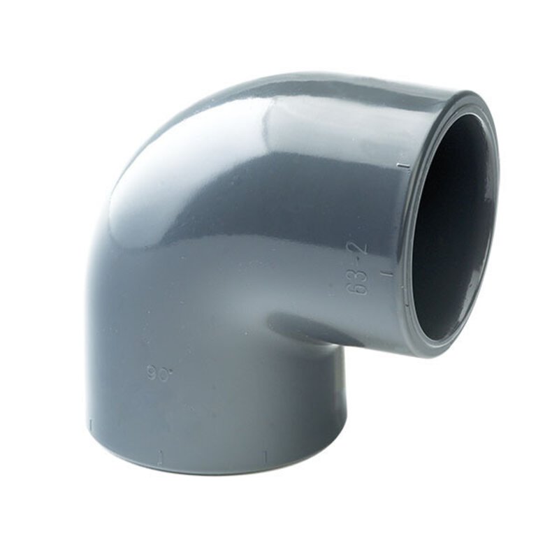 Ridgiflow H/D Drain UPVC 3/4" 90° Plain Elbow Grey