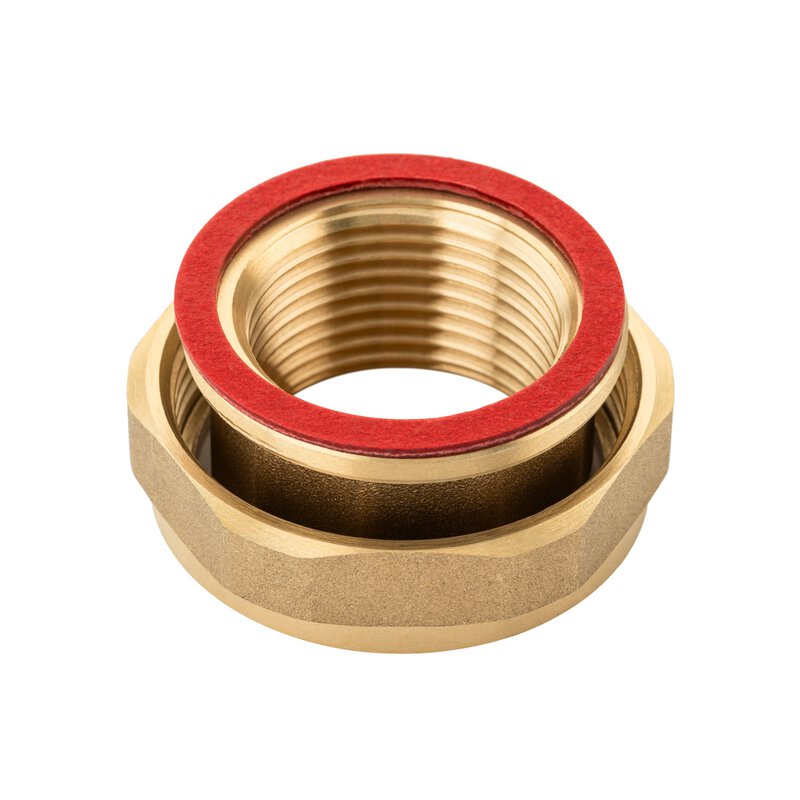 1.1/2" Bronze Pump Union c/w Gasket (1" Female Spigot x 1 1/2" Loose Nut)